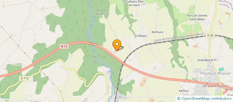 localisation de l'entreprise SCI DE LA VILLE NEUVE  PLOUEGAT-MOYSAN