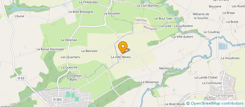 localisation de l'entreprise SCI DE LA VILLE NEVEU  MONTERFIL