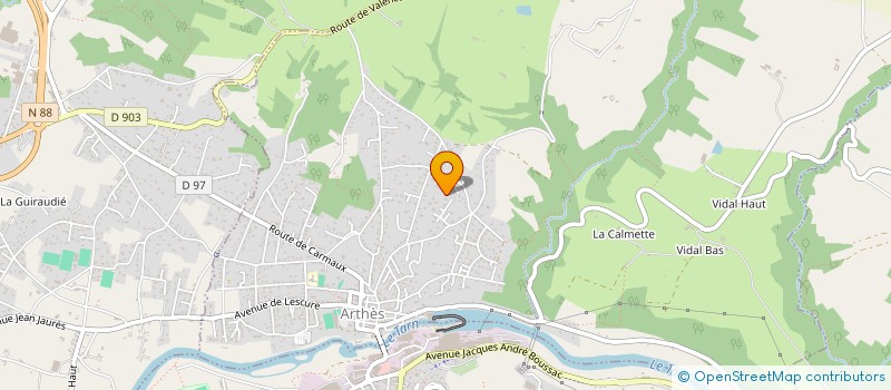 localisation de l'entreprise SCI DE LA VILLE VERTE  ARTHES