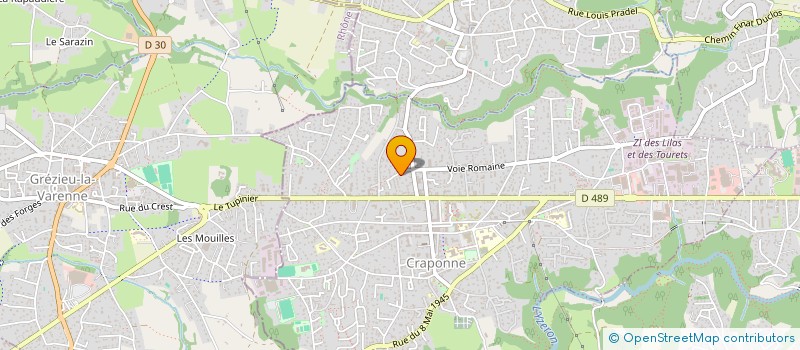 localisation de l'entreprise SCI DE LA VOIE ROMAINE  CRAPONNE