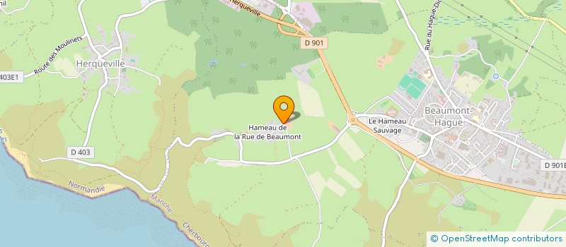 localisation de l'entreprise SCI DE LA ZA LE VAUPREUX  LA HAGUE