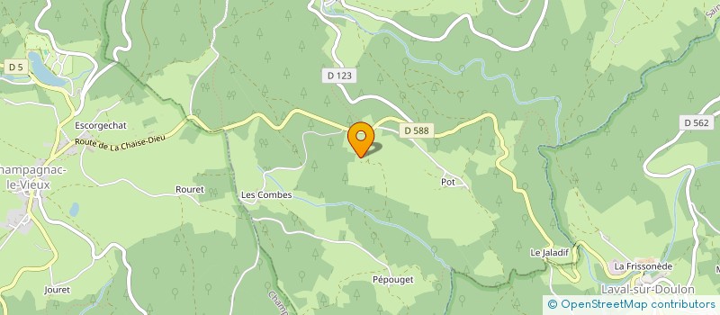 localisation de l'entreprise SCI DE LACHAUD  CHAMPAGNAC-LE-VIEUX