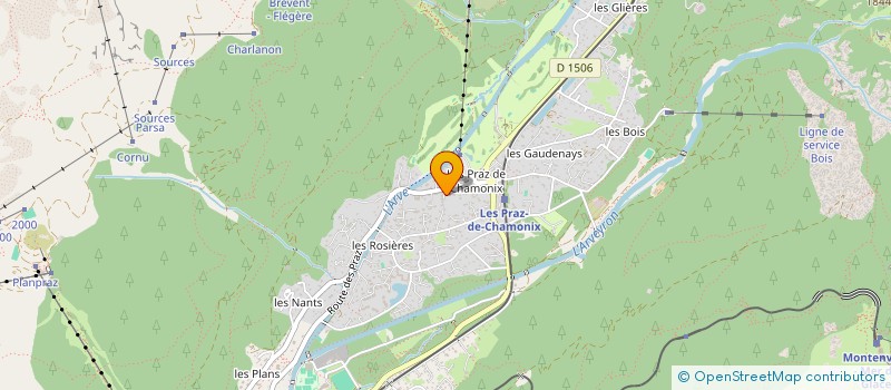 localisation de l'entreprise SCI DE LACORT'NA à CHAMONIX-MONT-BLANC