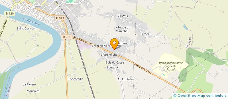 localisation de l'entreprise SCI DE LAJAUNIE  TONNEINS