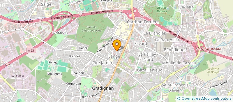 localisation de l'entreprise SCI DE LANGE  GRADIGNAN