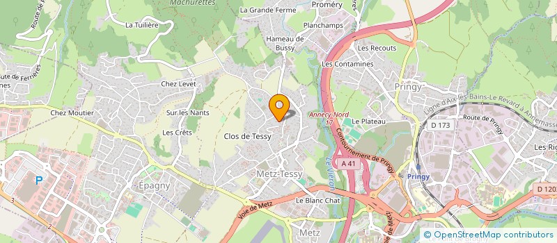 localisation de l'entreprise SCI DE LANGENNERIE  EPAGNY METZ-TESSY