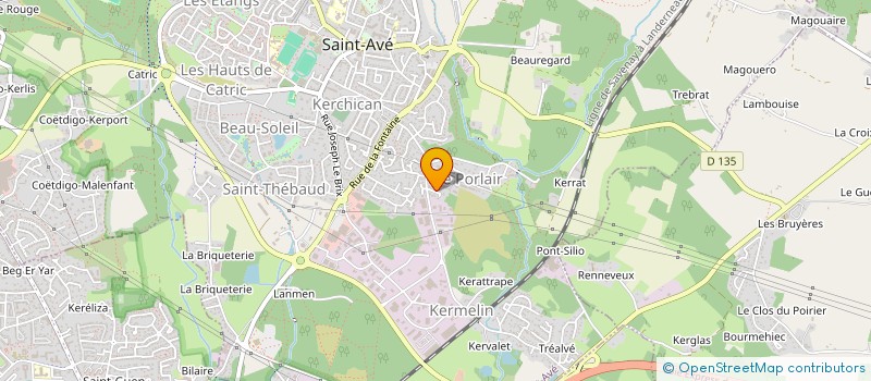 localisation de l'entreprise SCI DE LANN KERDEVET  SAINT-AVE