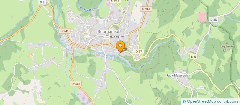 localisation de l'entreprise SCI DE LASCAUX à BOURGANEUF
