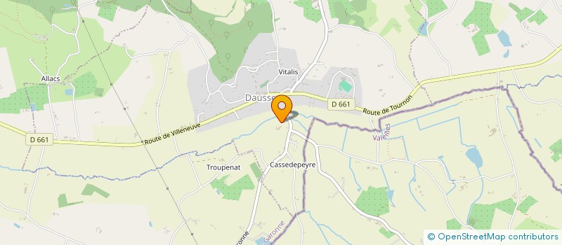 localisation de l'entreprise SCI DE LASGRANGES à DAUSSE