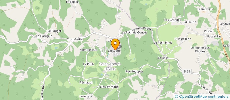 localisation de l'entreprise SCI DE LASSAGNE  SAINT-ANDRE-D ALLAS