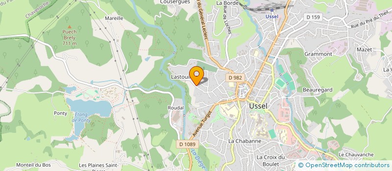 localisation de l'entreprise SCI DE LASTOUILLAS à USSEL