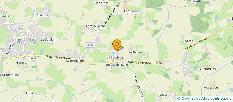 localisation de l'entreprise SCI DE LATTRE  BAGE-LE-CHATEL