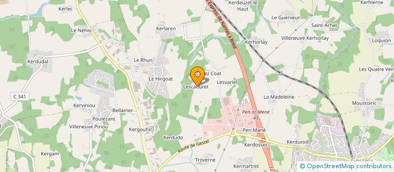 localisation de l'entreprise SCI DE LESCADURET  GUIDEL