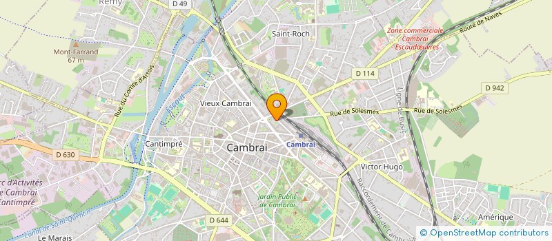 localisation de l'entreprise SCI DE LESCAUT  CAMBRAI