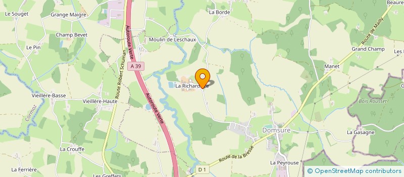 localisation de l'entreprise SCI DE LESCHAUX  DOMSURE