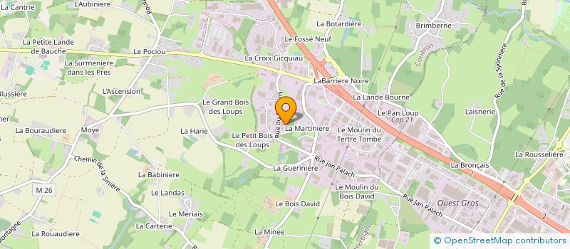 localisation de l'entreprise SCI DE LETANG à COUERON