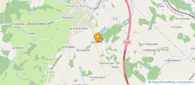 localisation de l'entreprise SCI DE LEYSSENNE  MAGNAC-BOURG