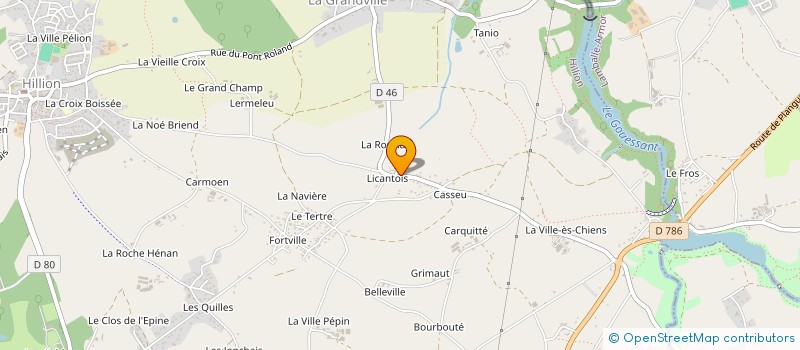 localisation de l'entreprise SCI DE LICANTOIS  HILLION