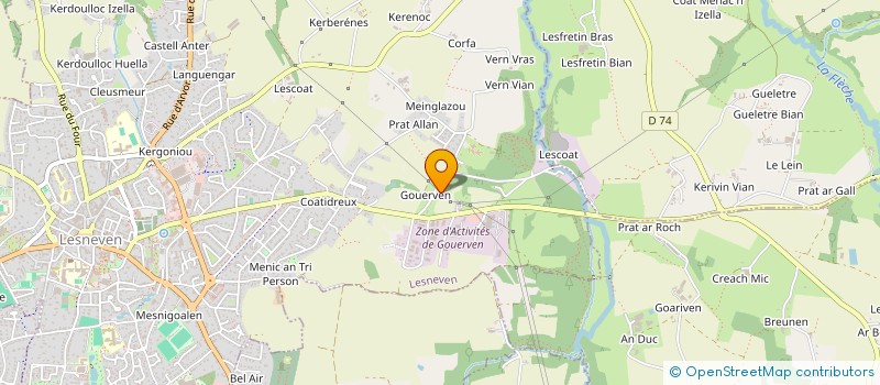 localisation de l'entreprise SCI DE LIZERINE  LESNEVEN