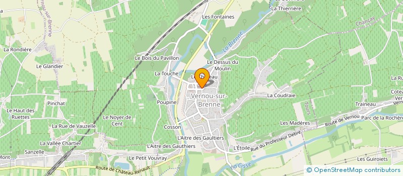 localisation de l'entreprise SCI DE LOCATION CAYS à VERNOU-SUR-BRENNE