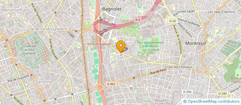 localisation de l'entreprise SCI DE LOCATION DU CEDRE  BAGNOLET