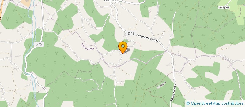 localisation de l'entreprise SCI DE LOCATION  LA CAVETTE  GINDOU