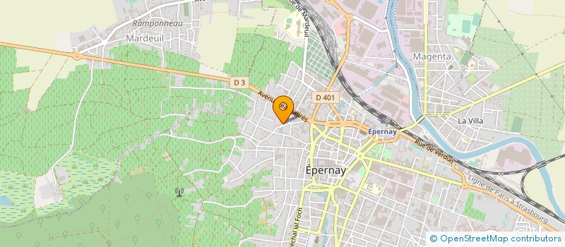 localisation de l'entreprise SCI DE LOCATION T H à EPERNAY