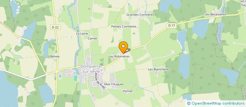 localisation de l'entreprise SCI DE LONGRIS  DOMPIERRE-SUR-VEYLE