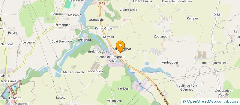 localisation de l'entreprise SCI DE LOST AR C'HOAT  BOURG-BLANC