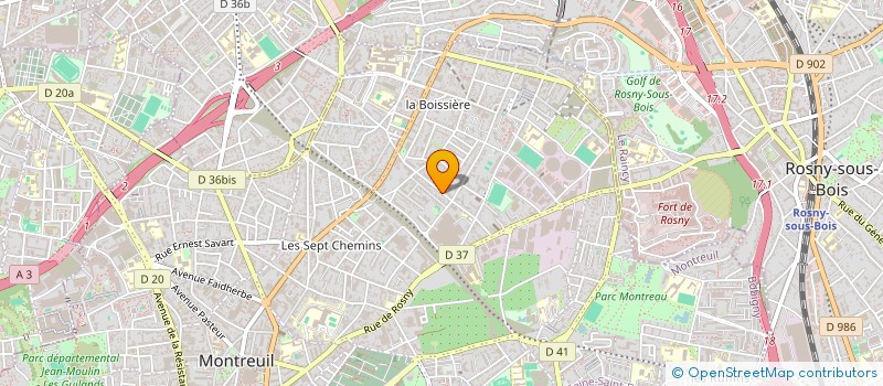 localisation de l'entreprise SCI DE MADAME HALLALI à MONTREUIL