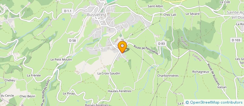 localisation de l'entreprise SCI DE MAILLAVIN  BUSSIERES