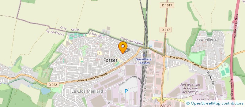 localisation de l'entreprise SCI DE MARLY  FOSSES