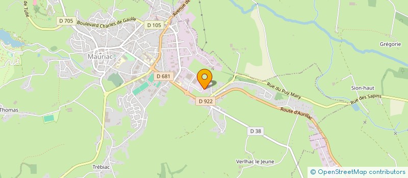 localisation de l'entreprise SCI DE MARSALOU à MAURIAC