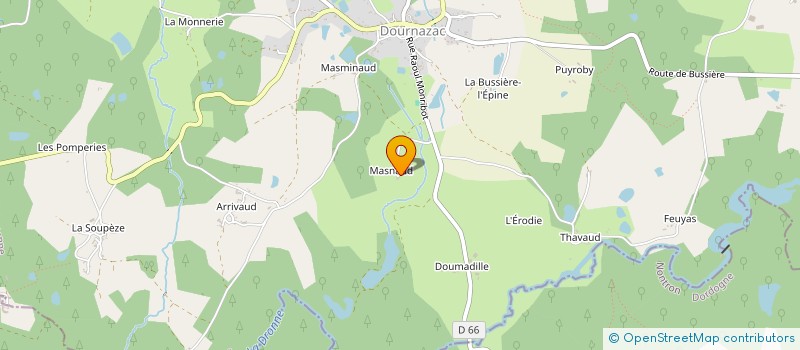 localisation de l'entreprise SCI DE MASNAUD  DOURNAZAC