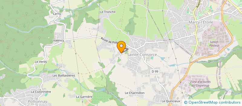 localisation de l'entreprise SCI DE MEGINAND  SAINTE-CONSORCE