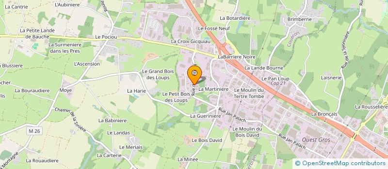 localisation de l'entreprise SCI DE MELAC à COUERON