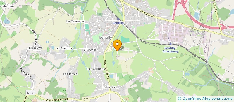 localisation de l'entreprise SCI DE MESTIER  LENTILLY