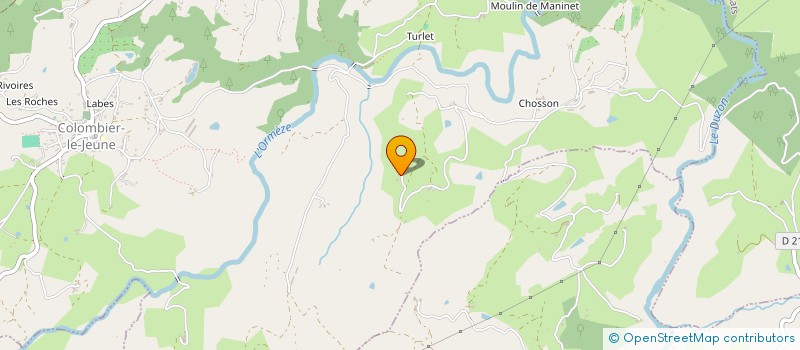 localisation de l'entreprise SCI DE METTON  COLOMBIER-LE-JEUNE