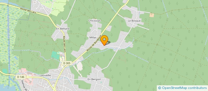 localisation de l'entreprise SCI DE MILLAS  BISCARROSSE