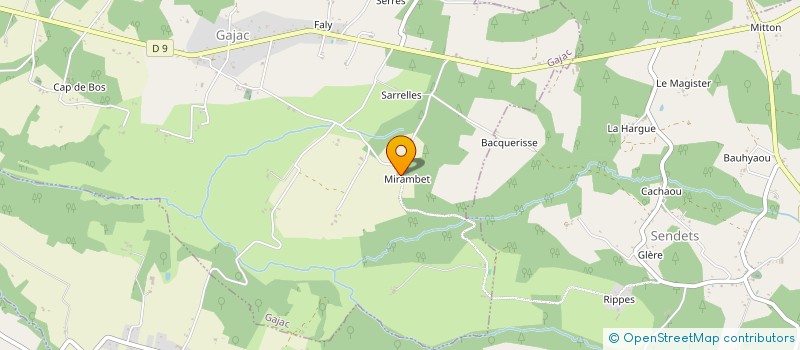 localisation de l'entreprise SCI DE MIRAMBET  GAJAC