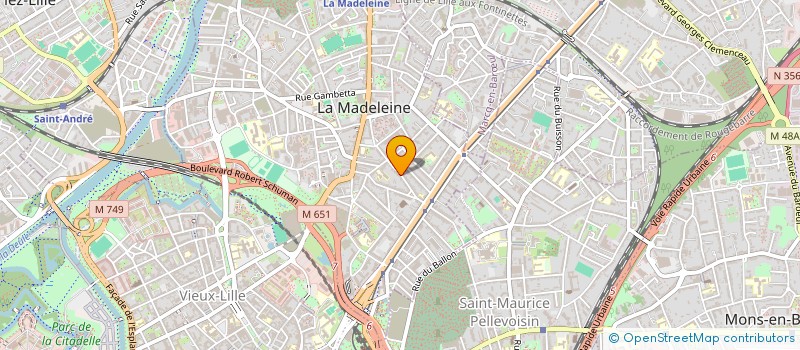 localisation de l'entreprise SCI DE MONS EN BAROEUL à LA MADELEINE