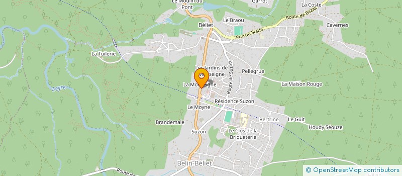 localisation de l'entreprise SCI DE MONSEIGNE  BELIN-BELIET