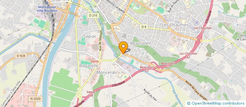 localisation de l'entreprise SCI DE MONTAURIOL  MONTAUBAN