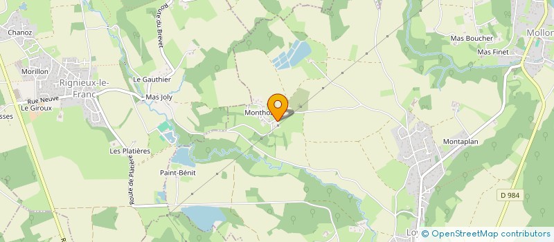 localisation de l'entreprise SCI DE MONTHOZ  VILLIEU-LOYES-MOLLON