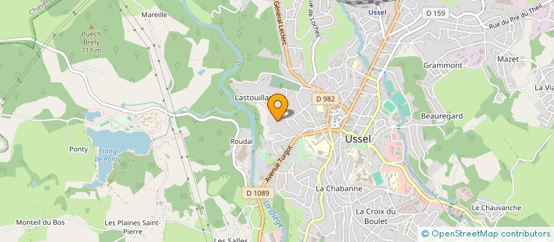 localisation de l'entreprise SCI DE MONTPLAISIR à USSEL