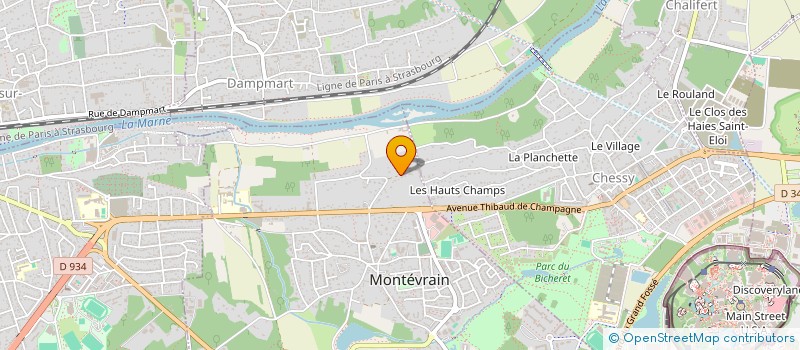 localisation de l'entreprise SCI DE MONTRY  MONTEVRAIN