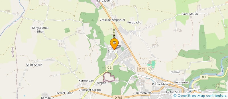 localisation de l'entreprise SCI DE NIZON  PONT-AVEN