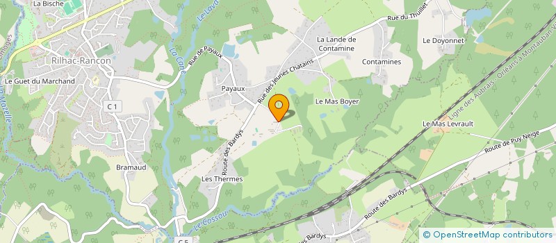 localisation de l'entreprise SCI DE PANLAT  RILHAC RANCON