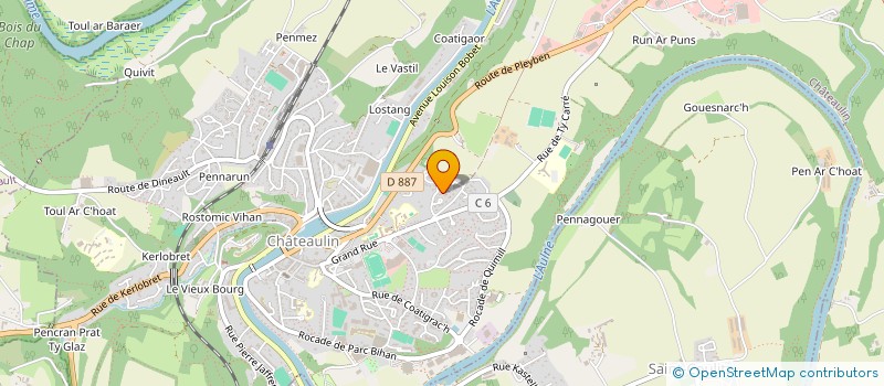 localisation de l'entreprise SCI DE PARC BIHAN  CHATEAULIN