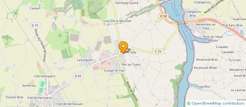 localisation de l'entreprise SCI DE PEN AR VALY  PLOUVORN